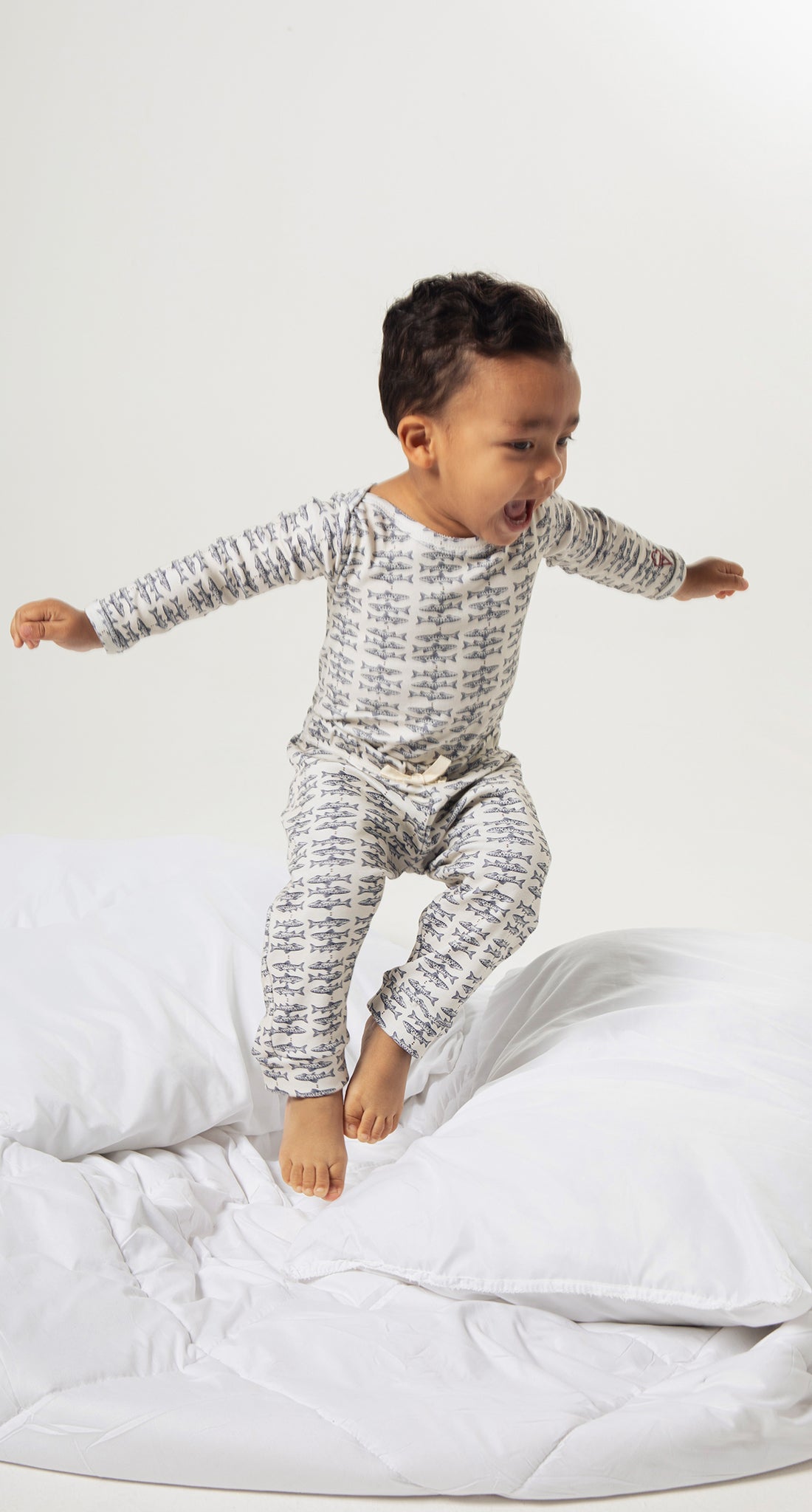 Long Baby Set Fish Print