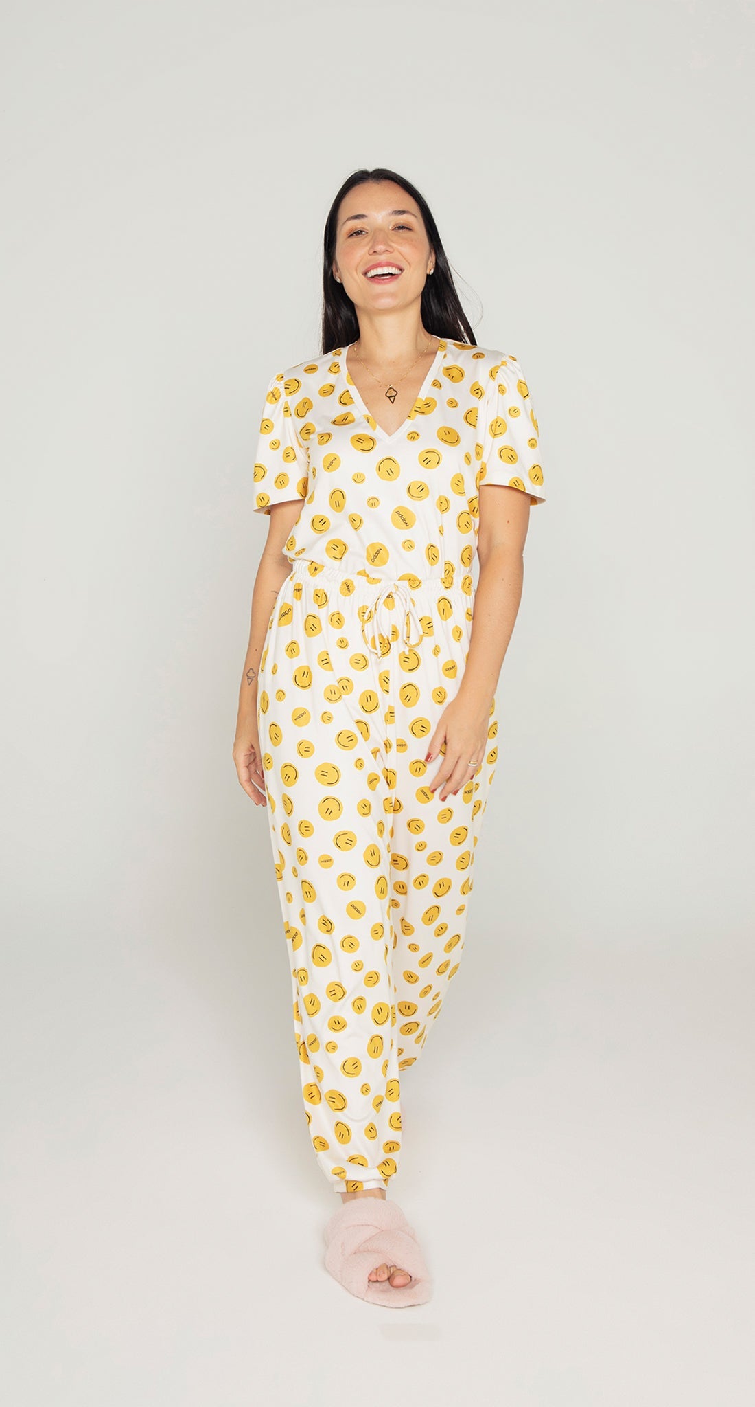 T-Shirt Pajamas Yellow - Smiles
