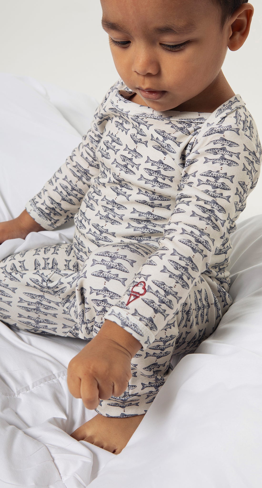 Long Baby Set Fish Print