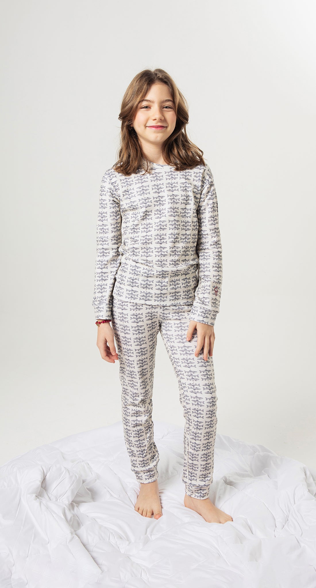 Long Kids Set Fish Print