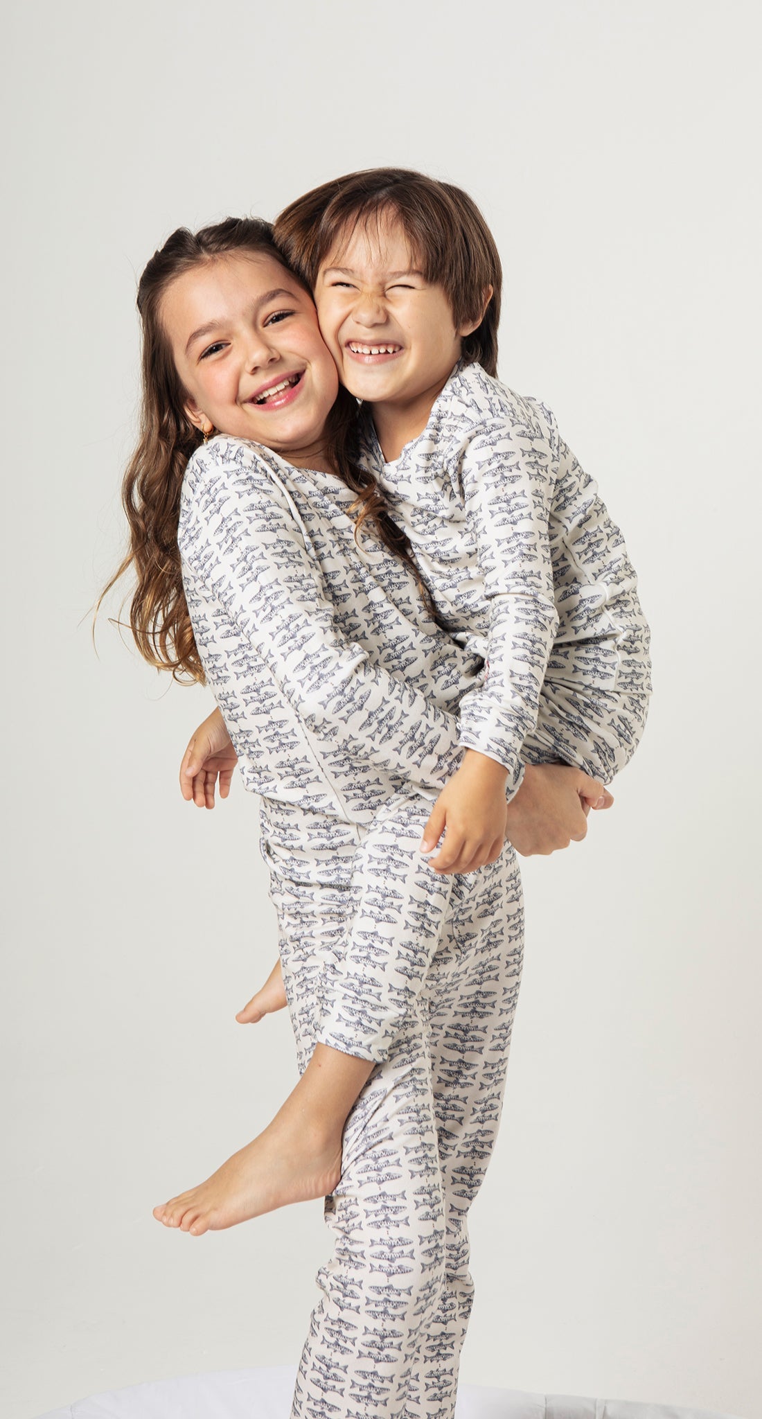 Long Kids Set Fish Print