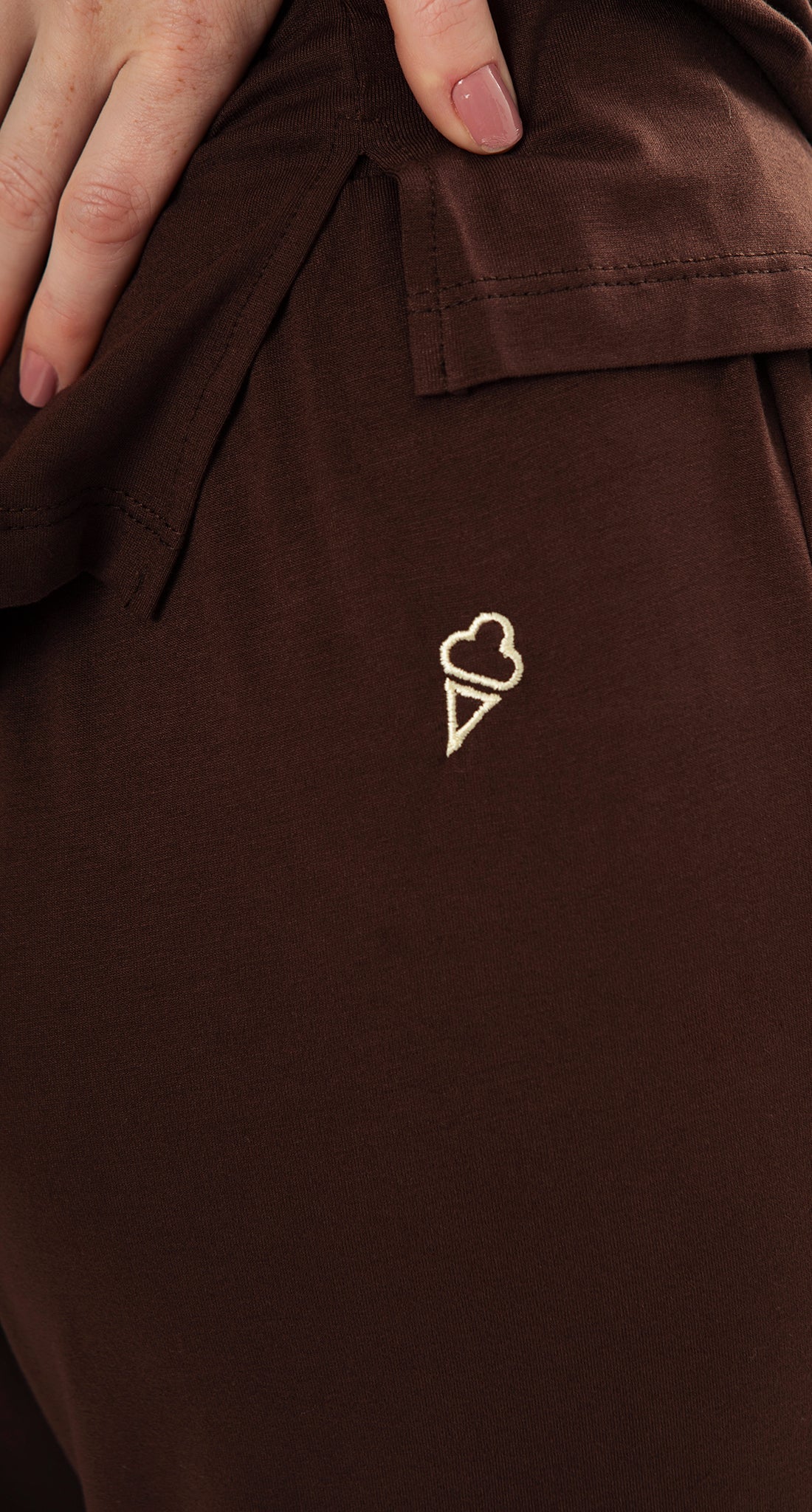 Brown Knit Long Sleeve Pajamas