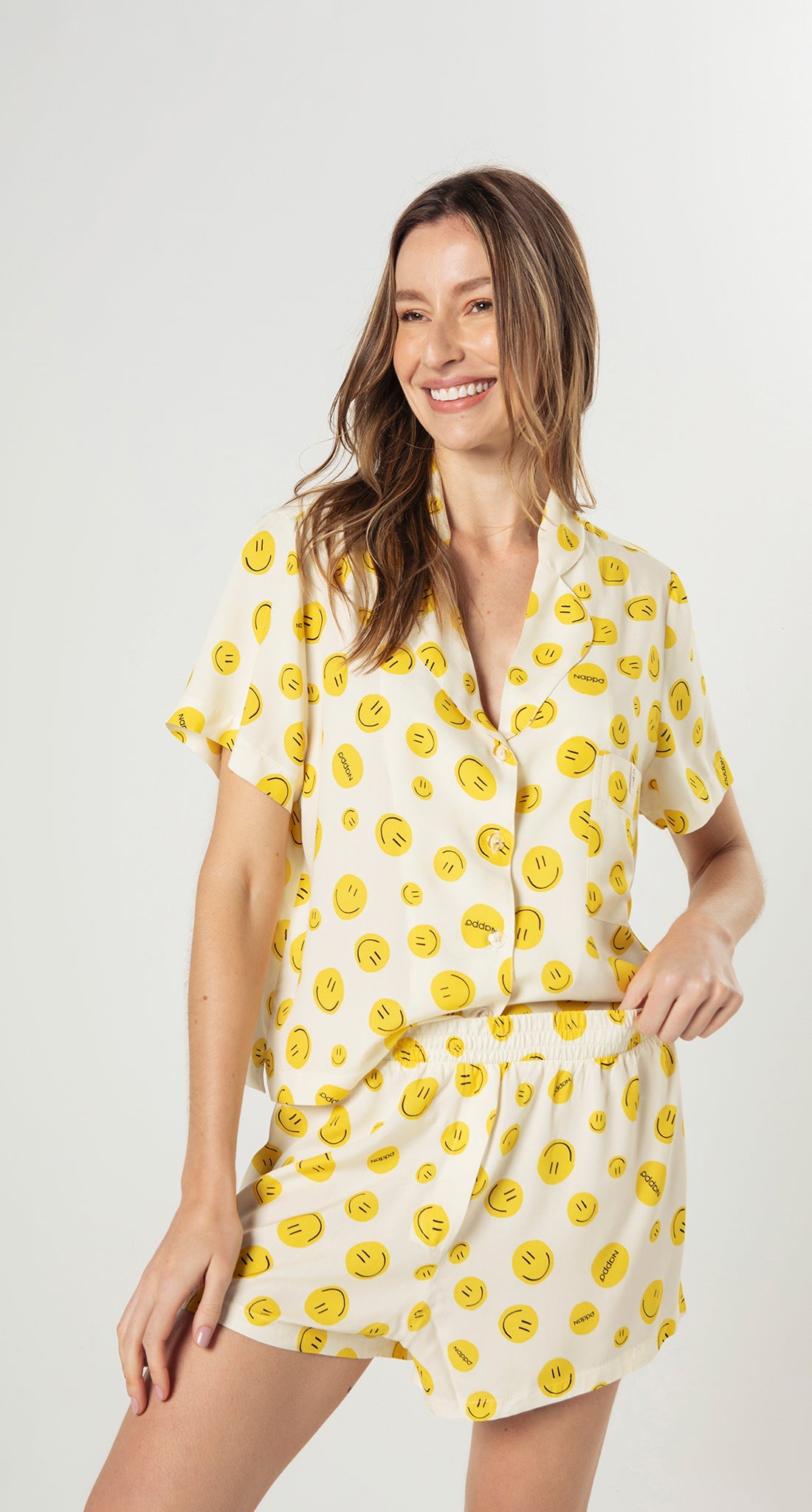 Classic Short Pajamas Yellow - Smiles