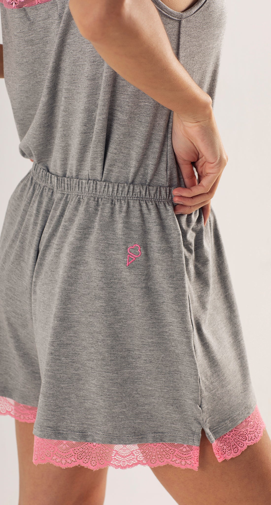 Colors Short Pajamas – Heather Grey