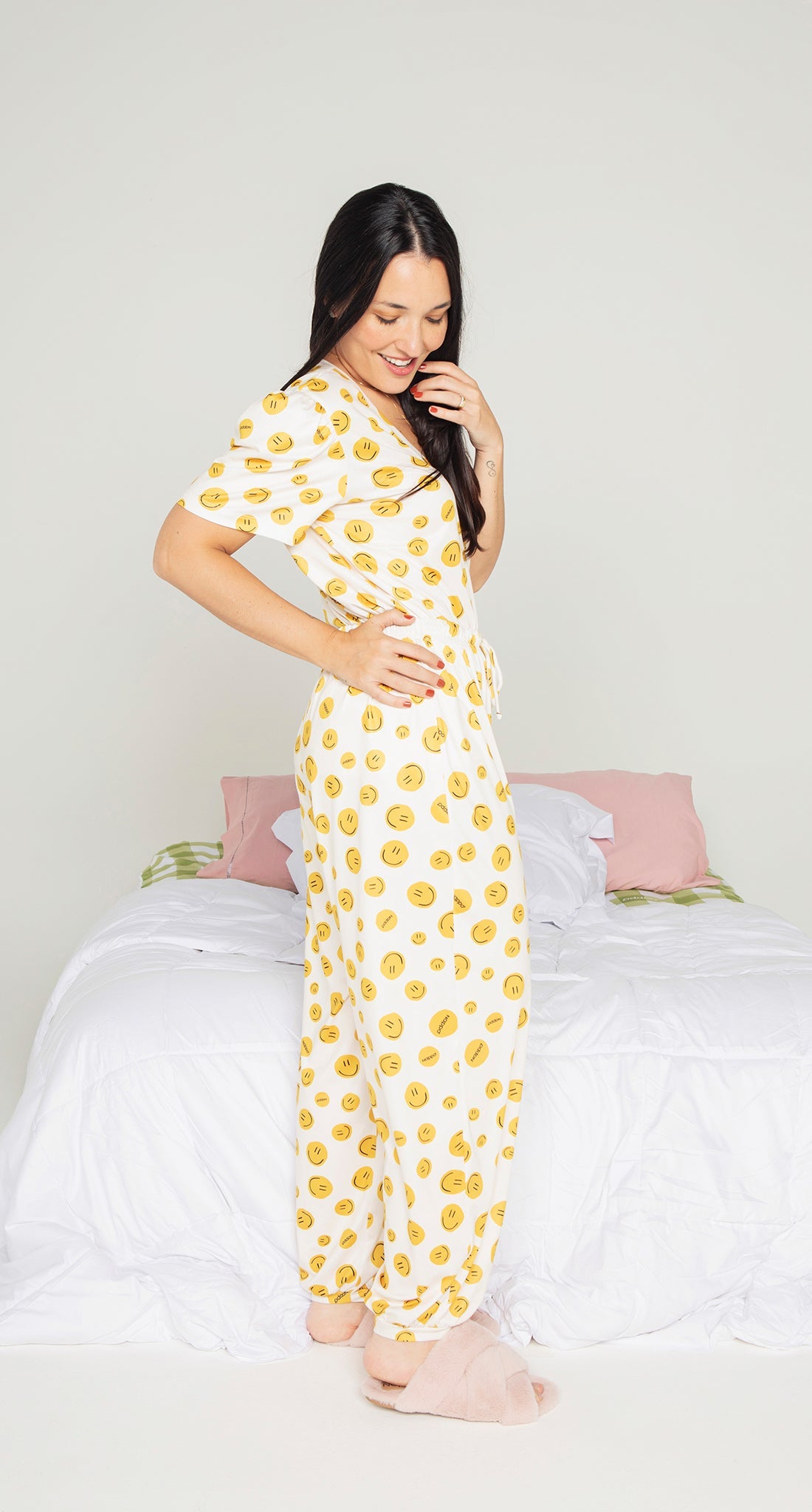 T-Shirt Pajamas Yellow - Smiles